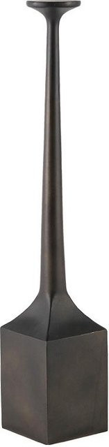 Minimalistischer Retro Kerzenständer aus Metall in Schwarz für Taper Kerzen, Dekoration für Esstisch und Hotel, Höhe: 37 cm, Breite: 14 cm, Tiefe: 14 cm - Bild 1