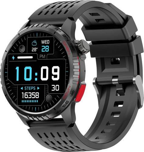 Denver SWG-345 Smartwatch Schwarz mit Bluetooth, GPS, Herzfrequenzmessung und SpO2-Sensor - Bild 1