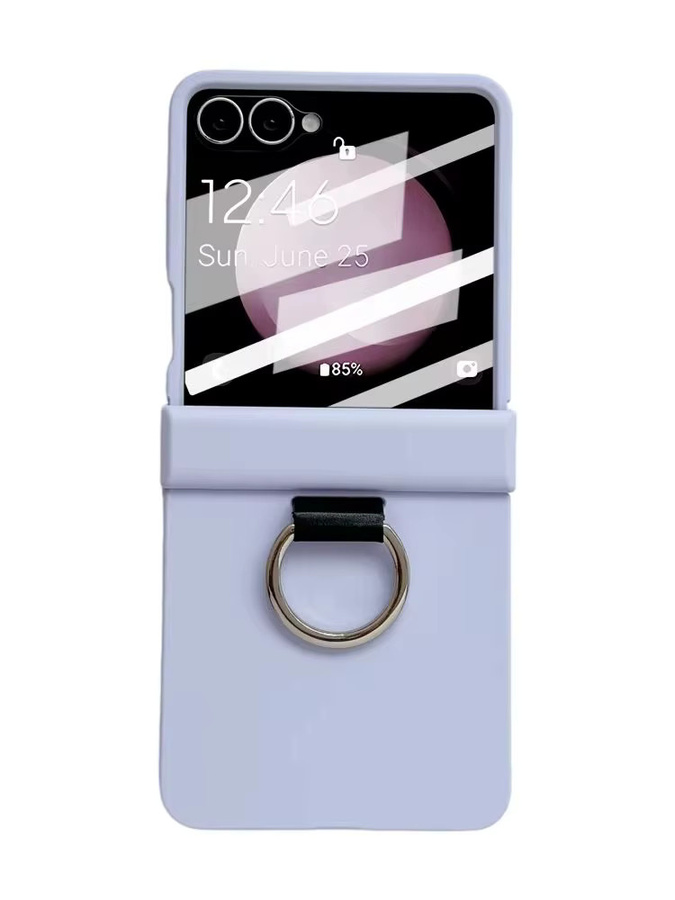 Loobival Ringhalter Handyhülle in Blau für Samsung Galaxy Z Flip 7 6 5 mit Displayschutzfolie und stoßfester Abdeckung - Bild 3
