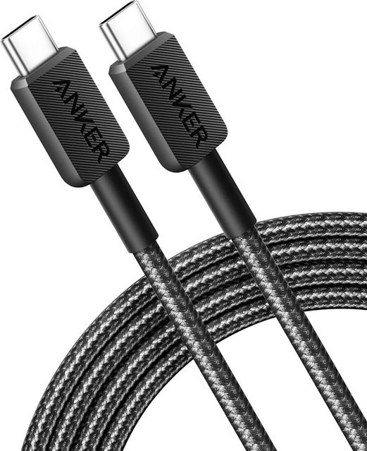 Anker 322 USB-C auf USB-C Daten- und Ladekabel, 60W, Schwarz, Länge: 1,8 m - Bild 1