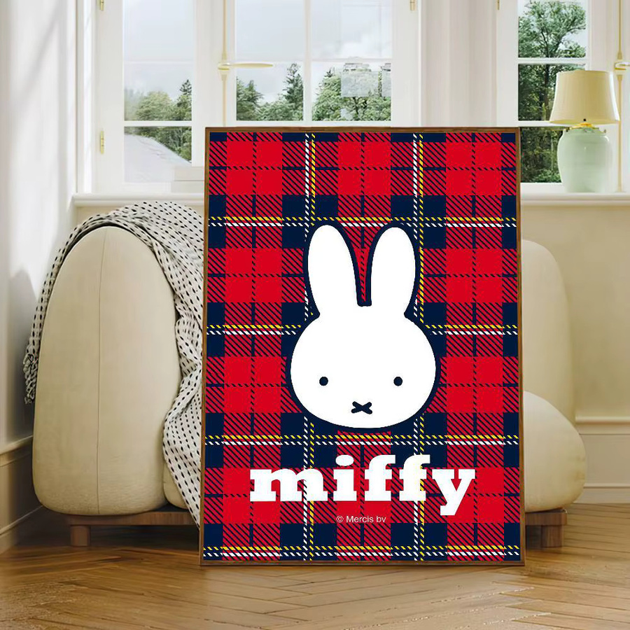 Selbstklebender Wandaufkleber Miffy Cartoon-Kaninchen in Mehrfarbig, Rechteckiges Poster für Schlafzimmer und Wohnzimmer, B: 21,0 cm, H: 30,0 cm - Bild 2