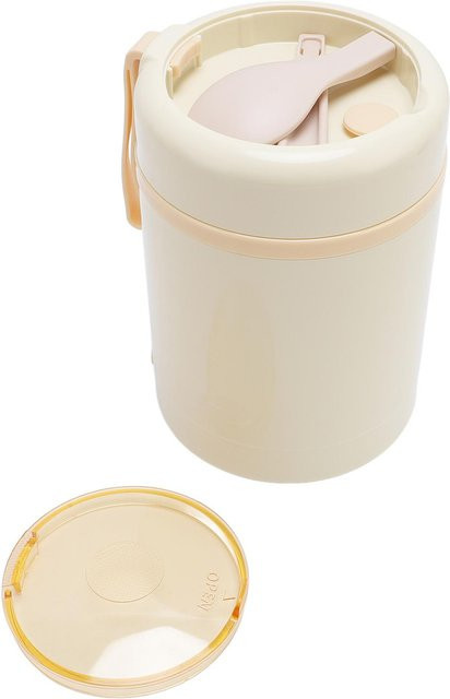 Elektrische Lunchbox von OutsideWorld in Beige mit 600ml Volumen aus 304 Edelstahl und Silikon zur konstanten Speisenerwärmung per USB - Bild 1