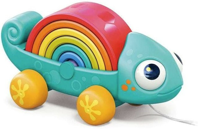 Moni Stapelspiel Nachziehspielzeug, bunt, 7 Formen - Bild 1
