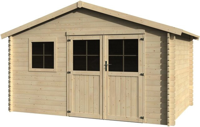 Decor et Jardin Holz-Gartenhaus Torcal in Blockbohlenbauweise mit Satteldach, Farbe Natur, B/T/H: 430 x 256 x 303 cm - Bild 1