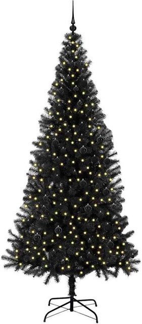 vidaXL Weihnachtsbaum mit 300 warmweißen LEDs in Schwarz, Höhe: 240 cm - Bild 1