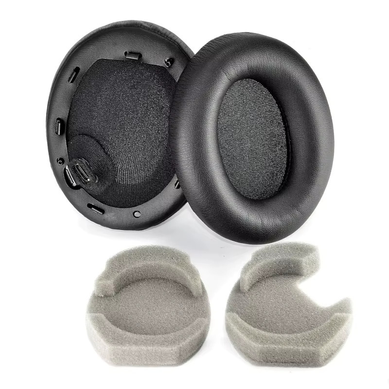 Sony Ersatz-Ohrpolster für WH-1000XM4 Kopfhörer mit weichem Schaumstoff und Zubehör in Schwarz - Bild 4
