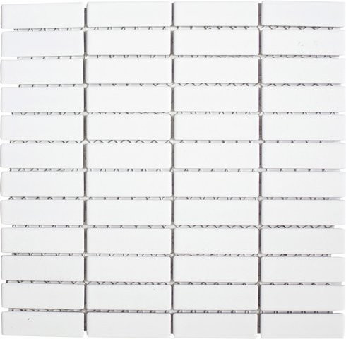 HuH Mosaik Mosaikfliese Architecture aus Keramik in Weiss, B/L: 29 x 29,7 cm - Bild 1