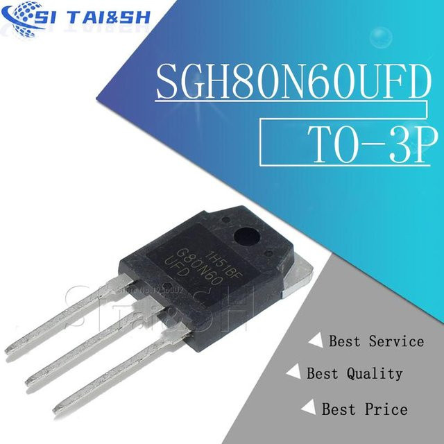 5er Set Si Tai&SH SGH80N60UFD G80N60 Ultraschnelle IGBT Transistoren in Schwarz, 80A, 600V, TO-3P Gehäuse - Bild 1