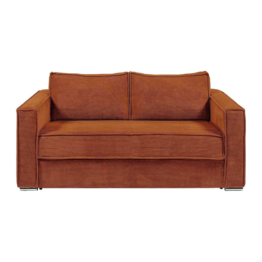 Vente-unique Schlafsofa Loreto in Terracotta mit Polsterung, Breite: 195 cm - Bild 2