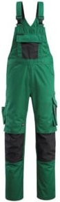 Mascot Augsburg Latzhose mit Reflexstreifen in Grün/Schwarz mit Cordura-Material und EN 14404 Zertifizierung - Bild 1