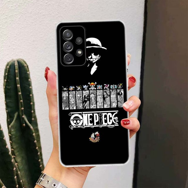 Samsung Handyhülle mit Anime One Piece Logo in Schwarz für Galaxy A51 A50 A71 A70 A40 A41 A30 A31 A20E A21S A10 A11 A01 5G A6 A8 A7 A9 Plus A9 2018 - Bild 1