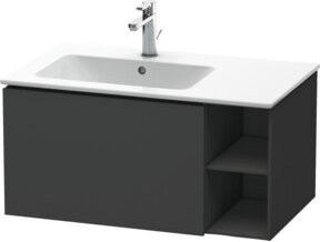 Duravit Waschtischunterschrank L-Cube in Graphit Anthrazit Matt, B/H/T: 82 x 48,1 x 40 cm, Becken links - Bild 1
