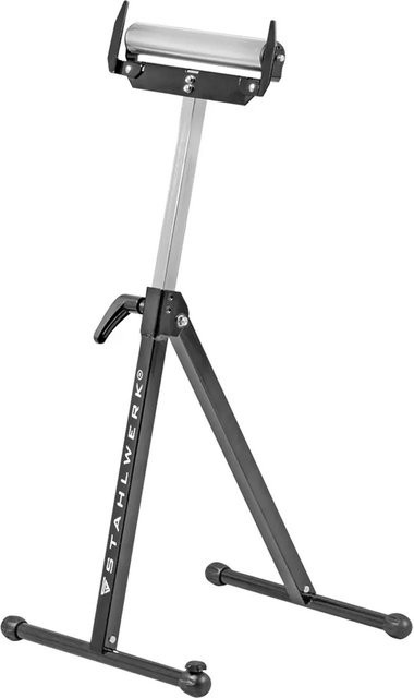 Stahlwerk Rollenbock höhenverstellbar und klappbar, Schwarz, Tragkraft 60 kg, Höhe: 720 - 1100 mm - Bild 1