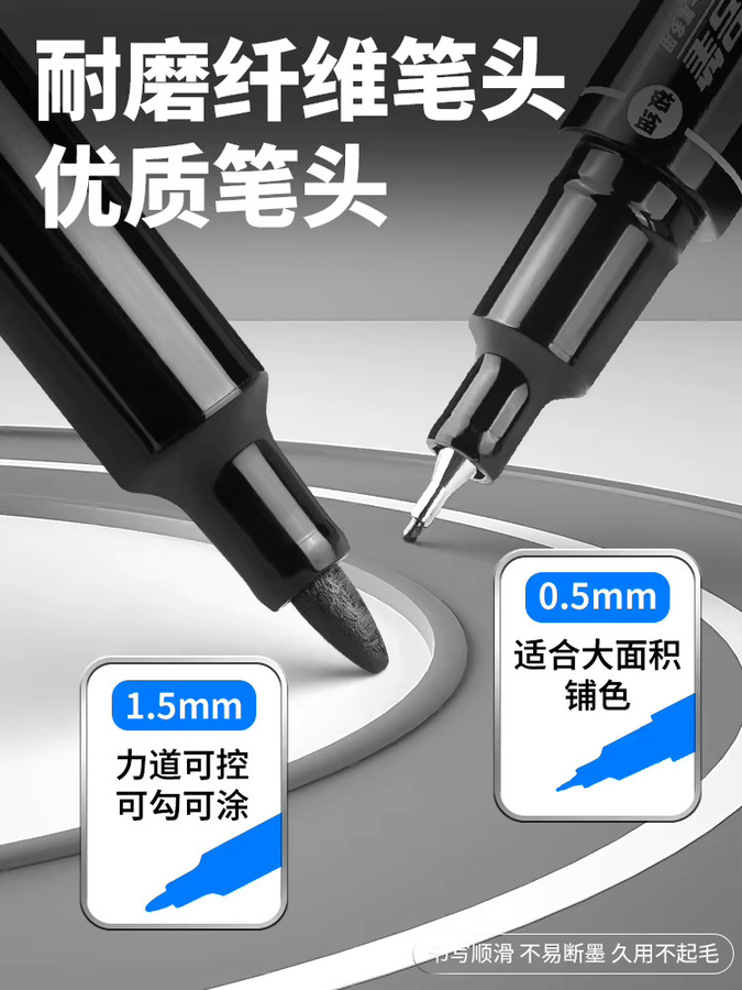 M&G Dual-Tip-Marker Art Outliner mit Brush und Fine Spitze in Schwarz - Bild 5