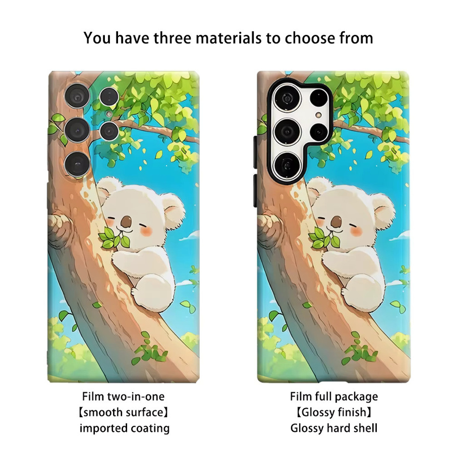 Stoßfeste Doppelschicht Handyhülle mit Koala auf Baum Motiv für Samsung Galaxy S26 S25 S24 S23 Ultra Plus in Multicolour - Bild 2
