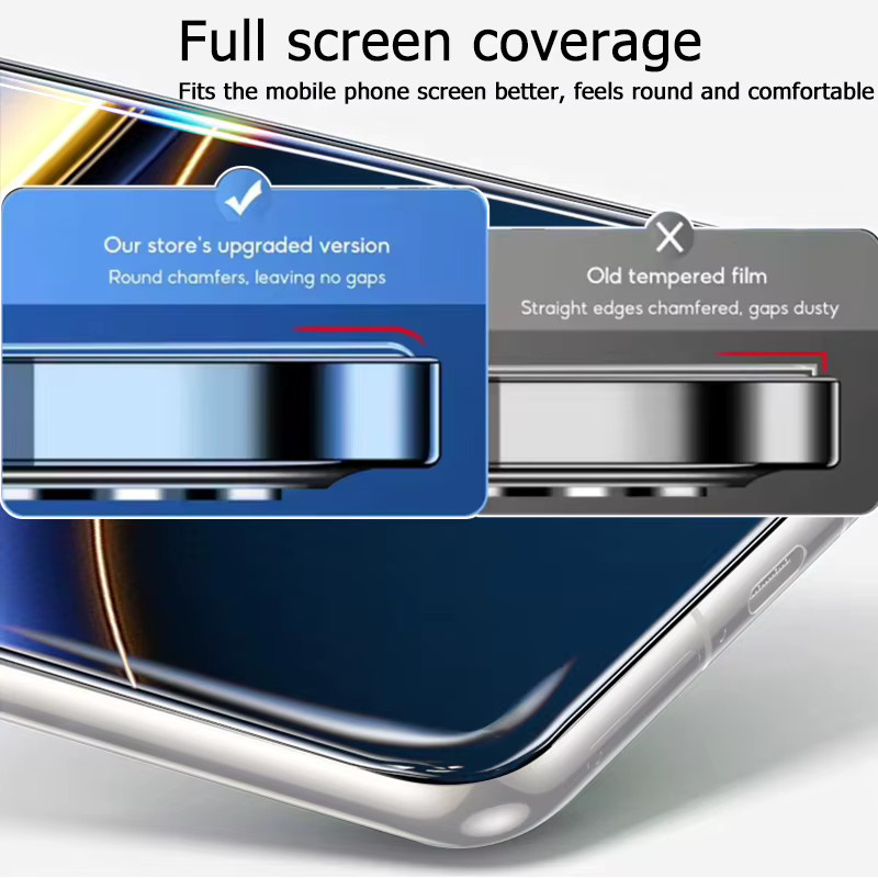3er-Pack Xiaomi Poco F7 Pro Schutzglas mit 9H Härte und Fingerabdruck-Entsperrung, transparent, HD Displayschutzfolie zur vollständigen Abdeckung - Bild 4