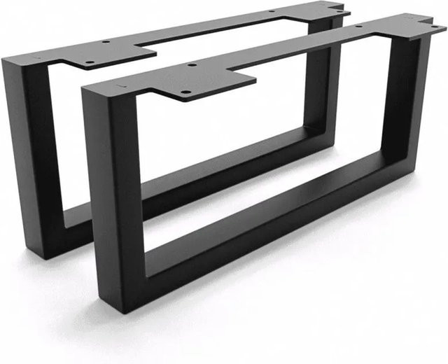 HEVVA Möbelfüße GRAZ 2er Set Schwarz Höhe: 15 cm, Tiefe: 35 cm - Bild 1