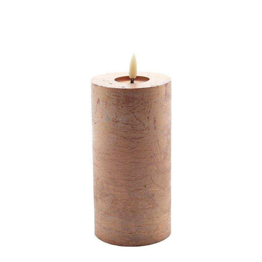 Mansion LED-Kerze Rustic Copper in Kupfer und Sandfarben, Höhe: 15 cm, Durchmesser: 7,5 cm - Bild 1