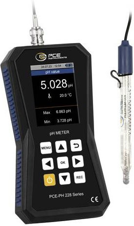 PCE Instruments Hochpräzises pH-Messgerät PCE-PH 228LAB-GEN in Schwarz für Chemie, Pharmazie, Lebensmittelindustrie und Redox-Messungen - Bild 1