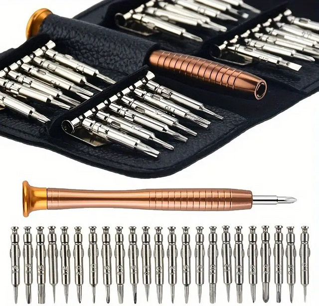 25-in-1 Präzisions-Schraubendreher-Set für Reparaturen in Schwarz - Bild 1