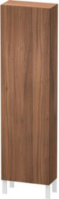 Duravit L-Cube Hochschrank in Nussbaum Natur mit Glastüren, B: 50 cm, T: 24,3 cm, H: 176 cm - Bild 1