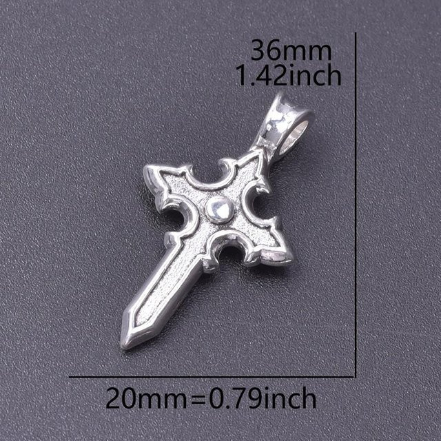 Binchi Outdoor Product Kreuz-Anhänger, Zinklegierung, gray, Damen - Bild 1