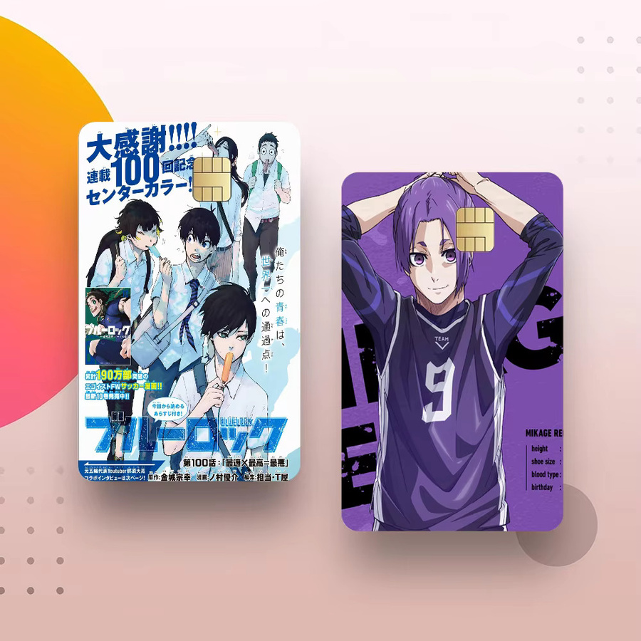 Wasserdichter Blue Lock Anime Aufkleber für Kreditkarten und Debitkarten in Multicolour - Bild 4