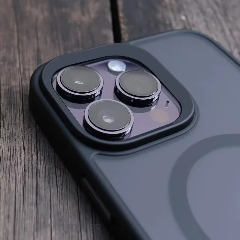 EIENACOCO Magnetische MagSafe Schutzhülle für iPhone 11 bis 17 Pro Max Plus in Schwarz und Blau, Mattiert und Transluzent - Bild 2