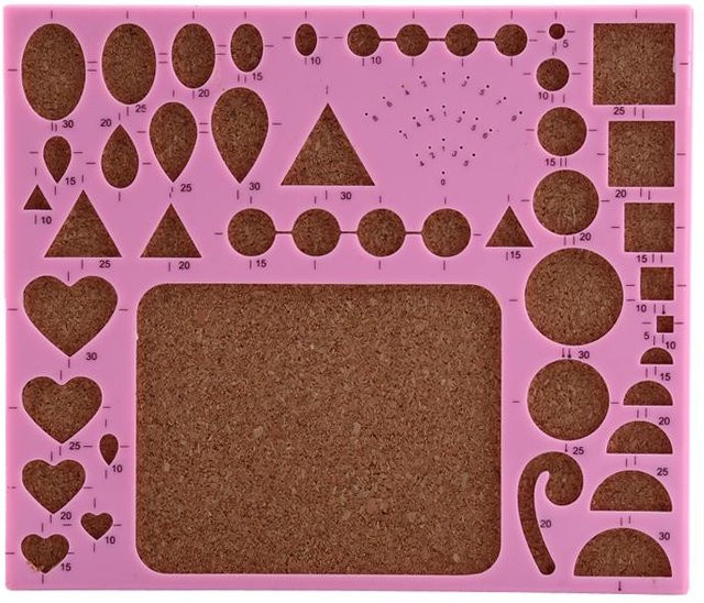 DIYelecs Quilling Werkzeugset für Papier-DIY in Rosa Pink, 4-teilig mit Formbrett, Pinzette und Nadeln - Bild 1