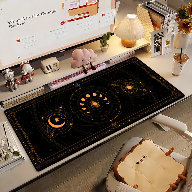 Art C Celestial Oracle Mauspad in Schwarz, rutschfeste Gamer-Computermatte für Schreibtisch und Laptop - Bild 1
