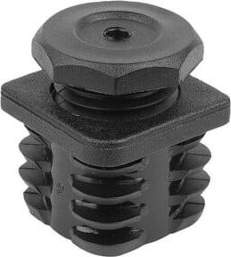 KIPP Justierstopfen Form B quadratisch aus Polyamid in Schwarz, B/T: 30 x 29 mm - Bild 1