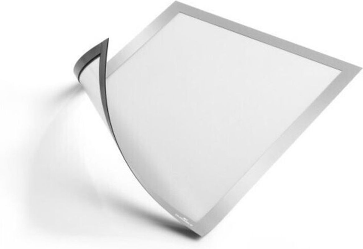 DURAFRAME Magnetic Info-Rahmen A4 in Silber Metallic mit Wandmontage und entspiegeltem Glas - Bild 1