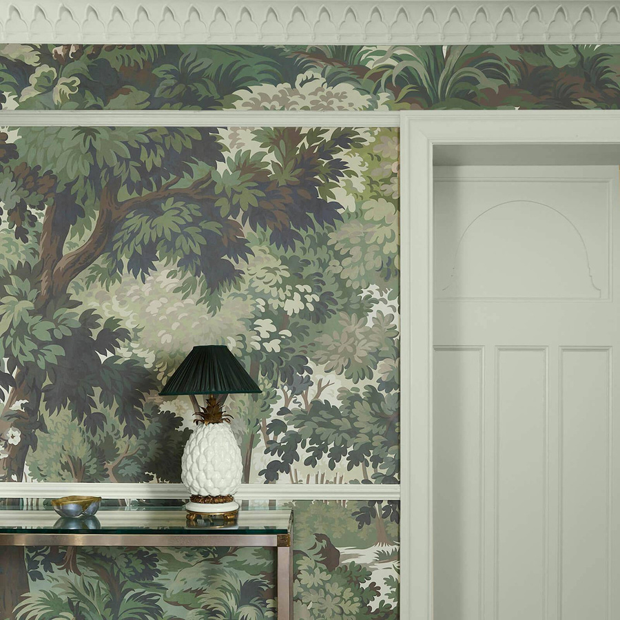 House of Hackney Tapete Arborea Verde A Wandbild mit botanischem Floral-Design im Art Nouveau Stil - Bild 1