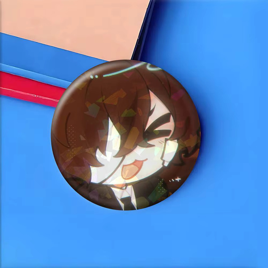 Brosche Osamu Dazai Icons Acryl-Snap-in-Pins, rund, Unisex - Bild 5