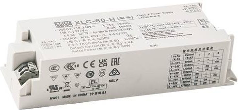 MEAN WELL XLC-60-H LED-Treiber 60.0W 0.9 - 1.7A 9 - 54V in Weiß - Bild 1