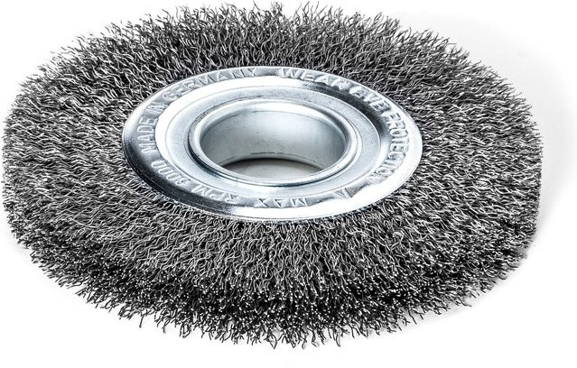 Lessmann Rundbürste mit gewelltem Stahldraht in Silber, Durchmesser: 150 mm - Bild 1