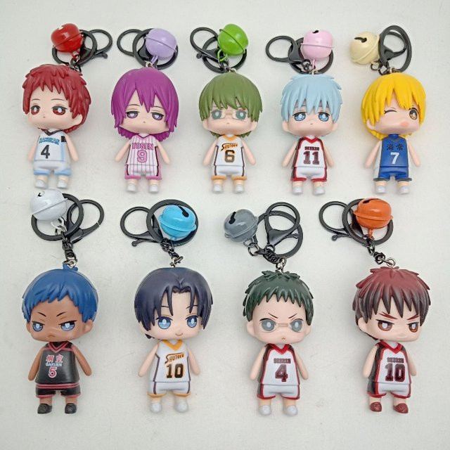 Bandai Kuroko's Basketball, Q-Version Anime-Figuren Modell-Anhänger, Schlüsselanhänger, 9-teiliges Set - Bild 1