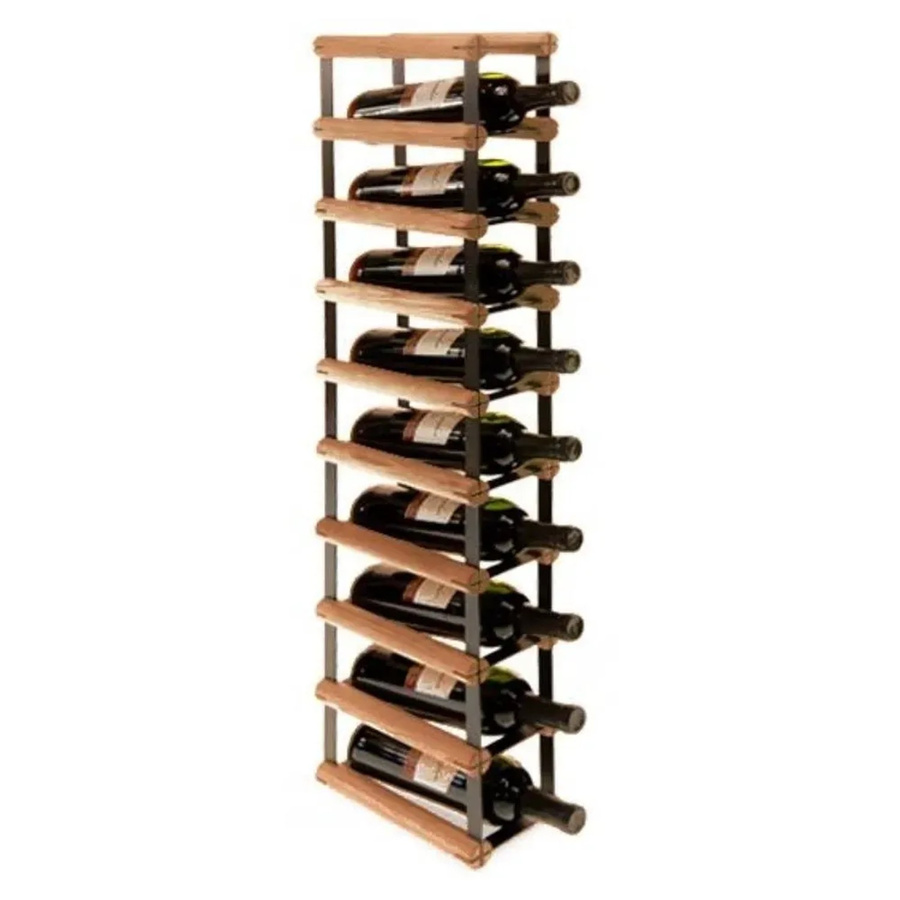 PROREGAL Modulares Weinregal Vinotega Mod aus massivem Kiefernholz, Braun geölt, H x B x T: 92,5 x 12,5 x 24,5 cm - Bild 2