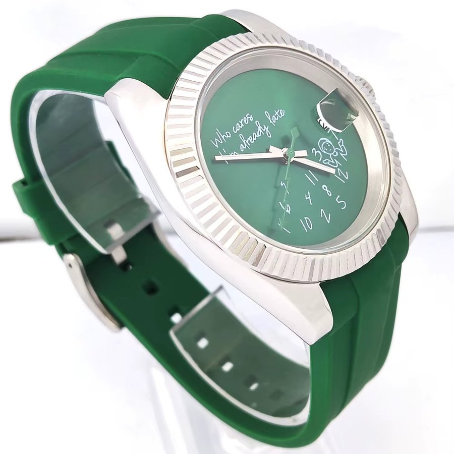 OUMASHI Armbanduhr, Automatik, Edelstahl, 36 mm, Grün, Herren - Bild 4