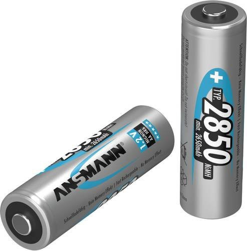 Ansmann maxE HR06 Mignon AA Akku NiMH 2650 mAh 1.2V Silber - Bild 1