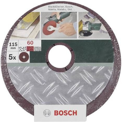 Bosch Schleifpapier für Schleifteller Körnung 60 Durchmesser 125 mm, 5 Stück - Bild 1