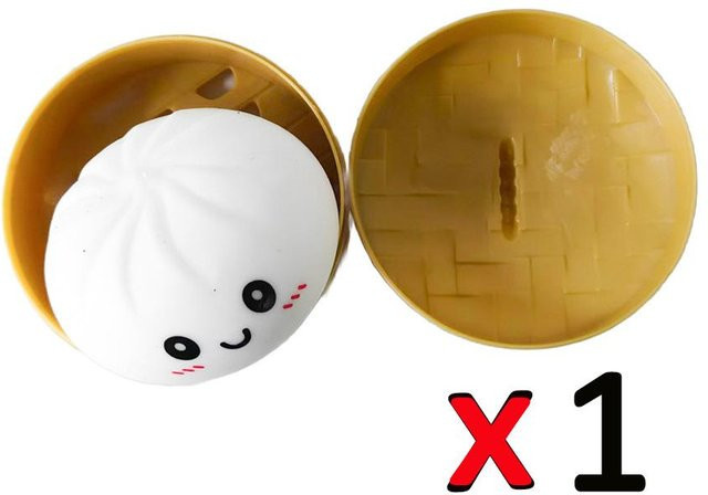 PRELEXT Riesiger Teigtaschen Squishy, Spielzeug mit Dampfgarer, brown - Bild 1