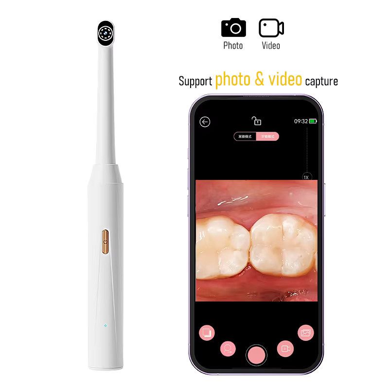 ILIHOME WIFI-Endoskop kabelloses Inspektions-Boreskop mit 8 LED-Leuchten und USB-C-Aufladung in Weiß für Android und iOS - Bild 4