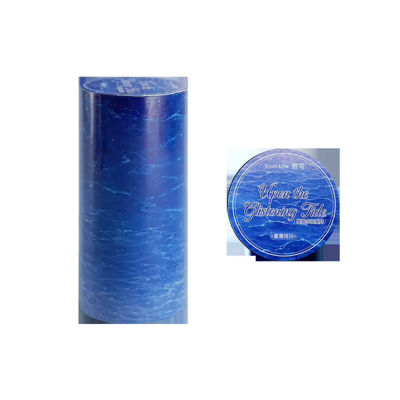 Blaues Washi-Tape mit Wasserwellen-Textur für Scrapbooking und DIY-Projekte, Breite: 7,8 cm, Länge: 200 cm - Bild 2