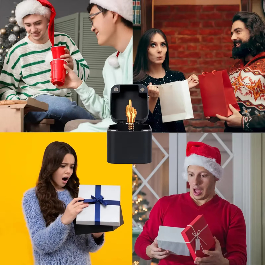 Fun Love Rose Pop-up Überraschungsbox mit Mittelfinger-Streich als lustiges Geschenk für Valentinstag und Weihnachten - Bild 5
