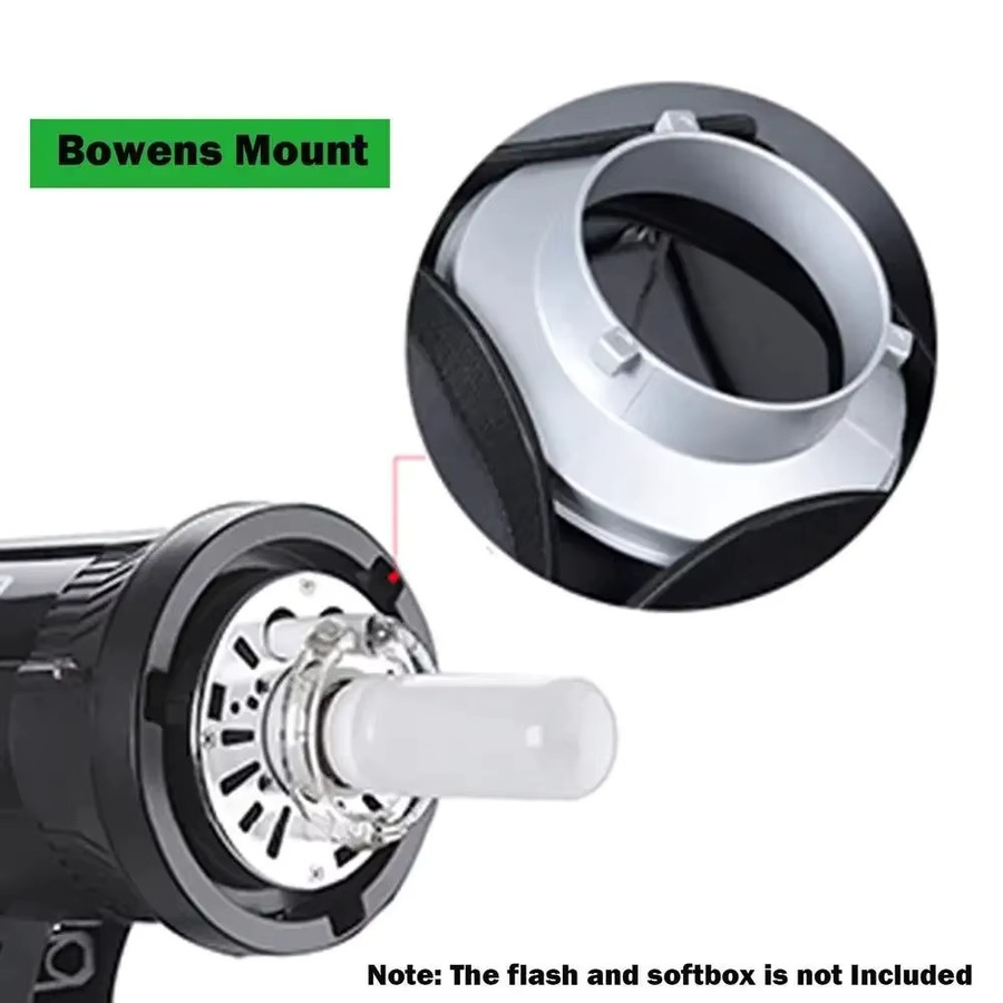 Lapgood Bowens Mount Speedring Softbox Adapter in Silber für Studiofotografie Monolight und Strobe - Bild 3