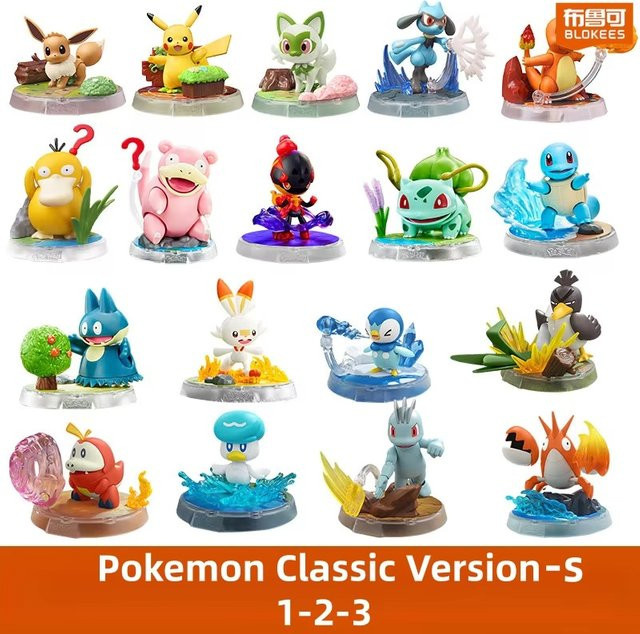 Blokees Pokemon Klassische Version CV-S Vol.1-3, Baubares Modell, Set - Bild 1