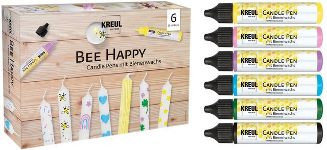 KREUL Candle Pen Bee Happy 6er Set wasserlösliche Kerzenstifte in Multicolor - Bild 1