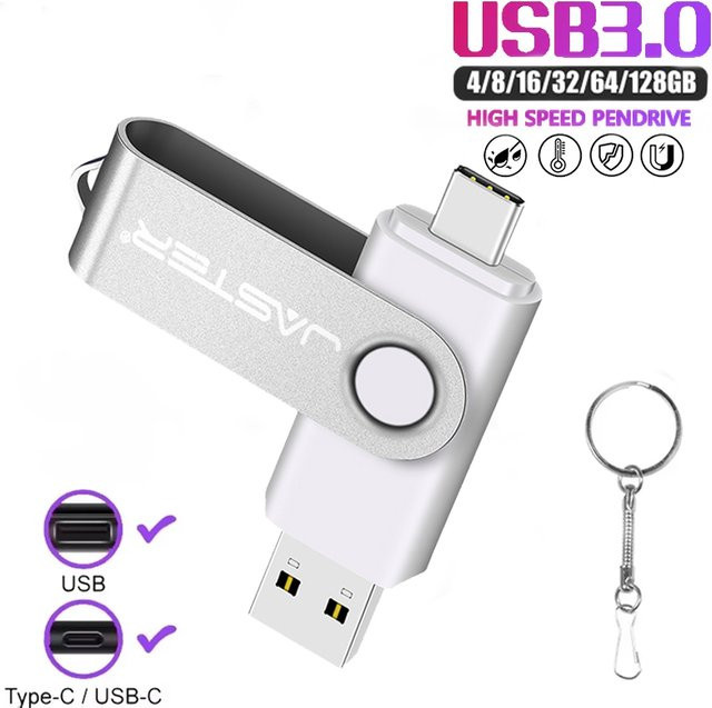 JASTER 2-in-1 USB-C USB-Stick Business Mini in Orange und Weiß - Bild 1