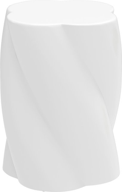 Outsunny Sitzhocker aus Keramik in Spiralform, Weiß, B/T/H: 33 x 33 x 45 cm - Bild 1